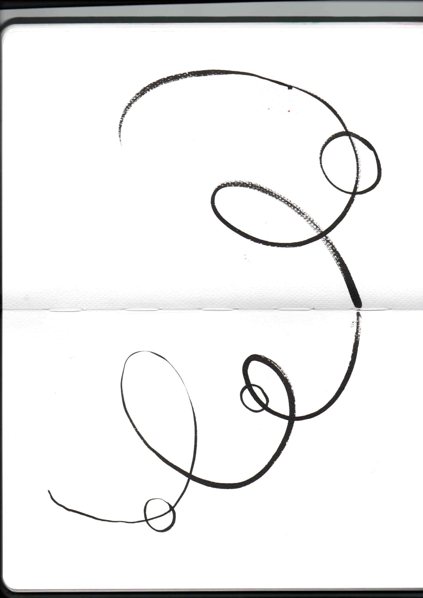 Dibujos gestuales — trazos circulares